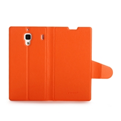 手机保护壳一体式后壳保护套小米红米橙色