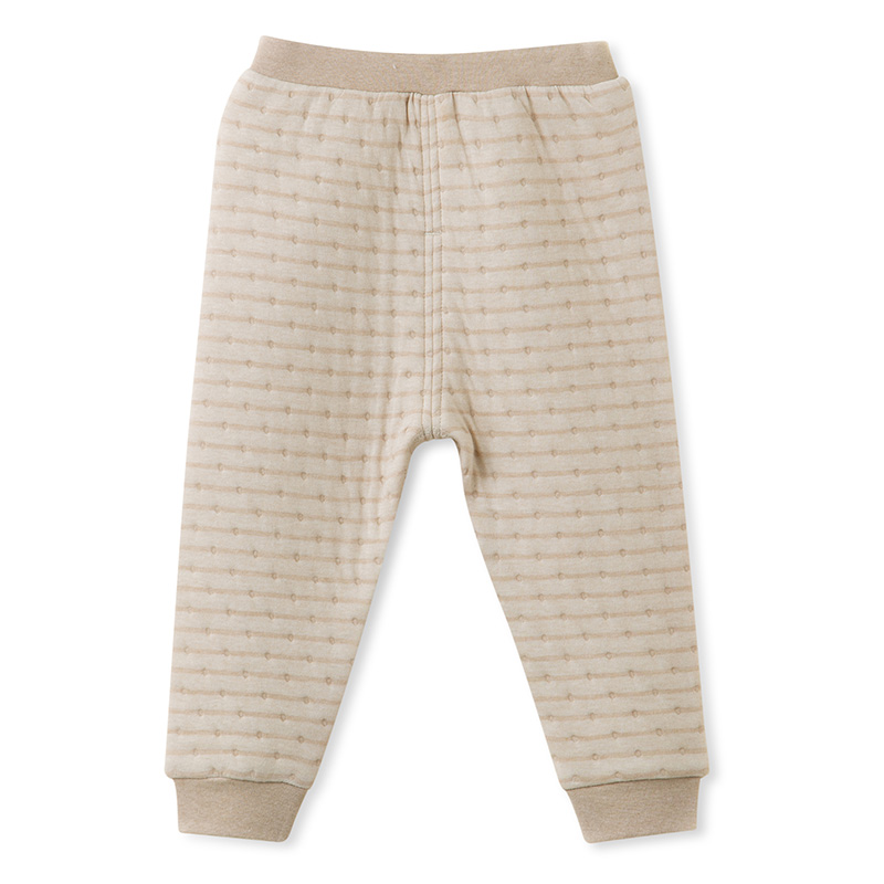 天然彩棉婴童保暖长裤三层加厚