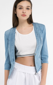 夏裝新品西服牛仔上衣