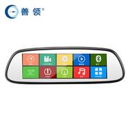 善領(lǐng)X758智能后視鏡行車記錄儀雙錄8英寸屏導(dǎo)航語音聲控電子狗測速
