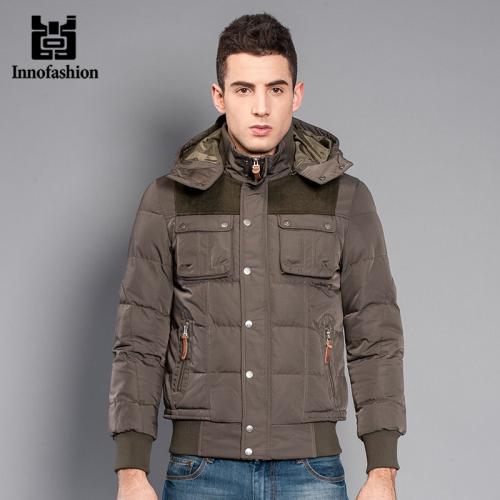 Innofashion尚男款冬季男裝外套可拆卸連帽棉夾克
