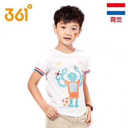 361°童装男款361°世界杯童装服彩文化T恤(荷兰)