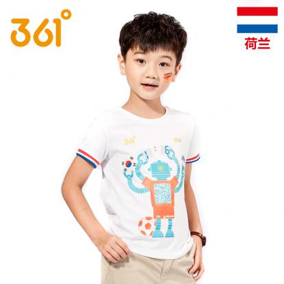 361°童裝男款361°世界杯童裝服彩文化T恤(荷蘭)