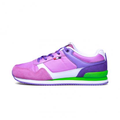 Innofashion尚女款反毛皮撞色設計復古慢跑鞋