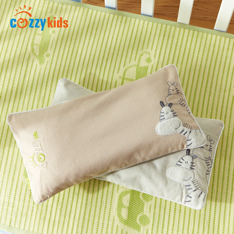 婴幼儿防螨抗菌天然彩棉蚕砂枕植物保健枕