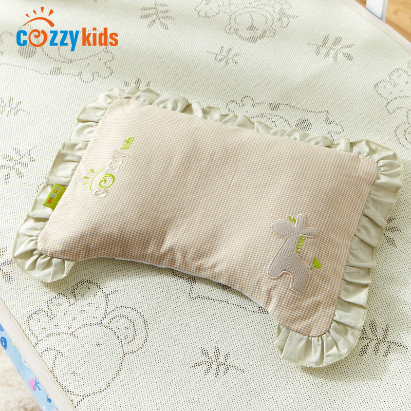 高档婴幼儿纯天然彩棉蚕丝定型枕宝宝保健枕头