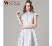 Camel駱駝歐美女裝2015秋裝新款歐洲站時尚修身a字連衣裙C5LY0400C