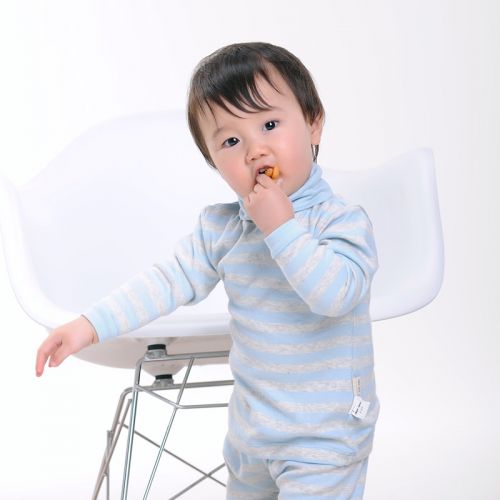 純棉條紋兒童翻領內衣