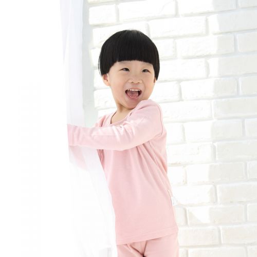 花邊圓領(lǐng)純棉女童長袖內(nèi)衣