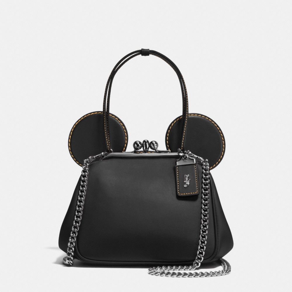 鉻鞣皮革MICKEY吻鎖手袋