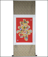 织锦画八仙贺寿图装饰画中国风丝绸文化商务礼品