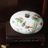 粉彩茶餅盒