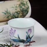 景德鎮(zhèn)紅葉陶瓷全手工青釉手握單杯