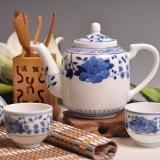 7頭手繪青花花滿園茶具