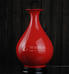 红釉花瓶德化陶瓷高温红釉家居办公商务礼品工艺摆件