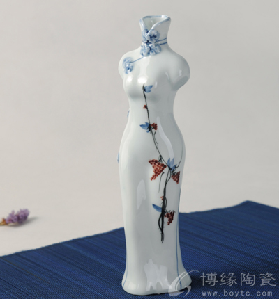 花瓶唐韻手繪桌面擺設創意花插