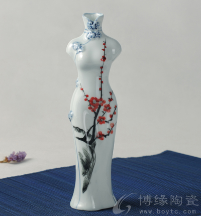 花瓶唐韻手繪桌面擺設創意花插