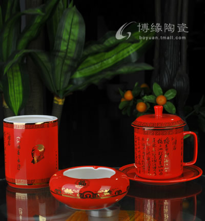 中國紅禮品套裝沁園春·長沙