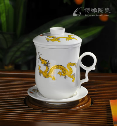 白金龍四件杯