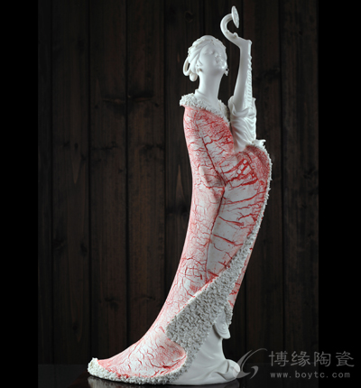 王昭君家居裝飾白瓷仕女人物雕塑工藝品美女?dāng)[件工藝禮品泉州市工藝美術(shù)大師——蘇榮生