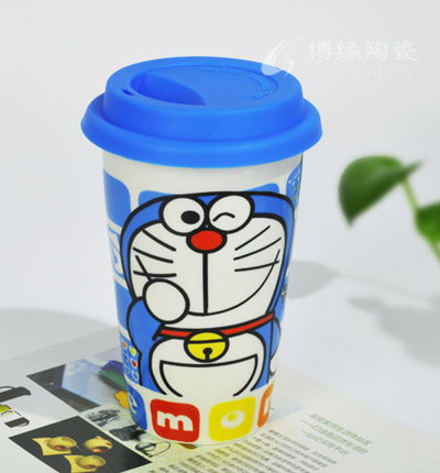 叮當(dāng)貓雙層隔熱杯