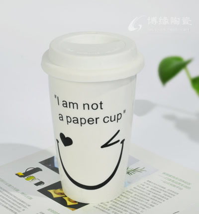 愛心笑臉雙層隔熱杯