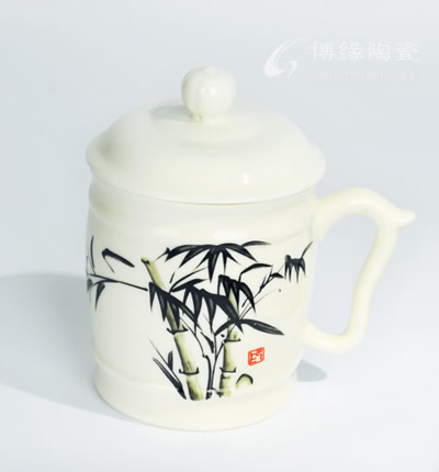 墨竹鼓形杯