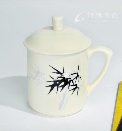 直桶墨竹杯