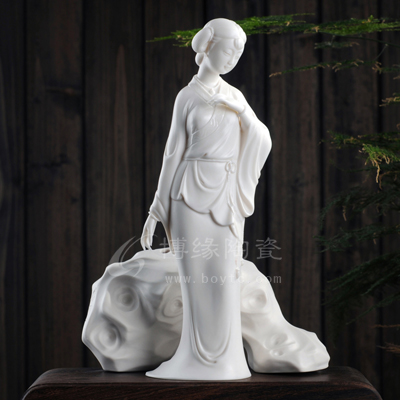 四大美女-西施德化白瓷古典仕女四大美女家居辦公工藝品擺件