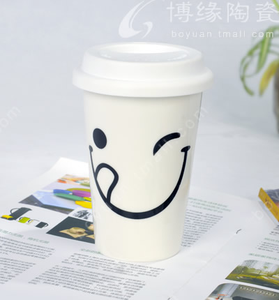 笑臉雙層隔熱杯