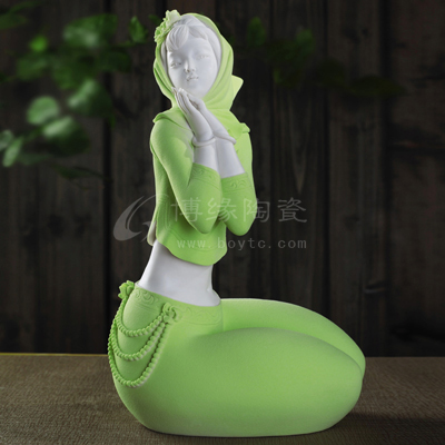 惠女風(fēng)情德化陶瓷人物雕塑惠安女家居辦公商務(wù)禮品