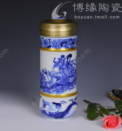 八仙過海玉瓷養生杯