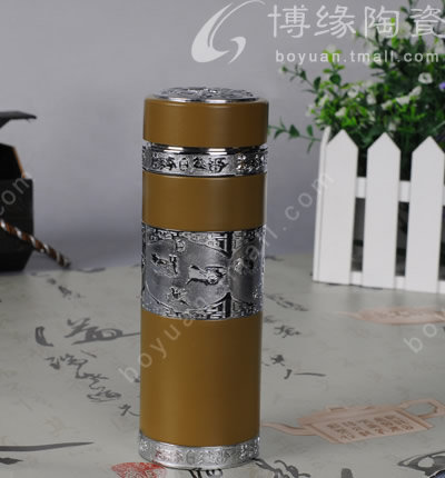 祥云玉瓷保溫杯2號