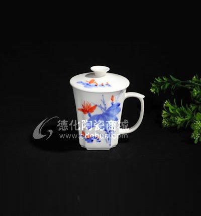 手繪荷塘杯