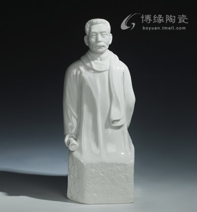 魯迅先生德化白瓷傳統人物雕塑魯迅先生半身像家居書房學校教室圖書館工藝品擺件