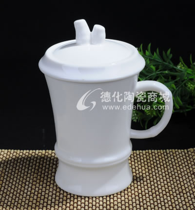 象牙白大竹頭杯/陶瓷杯子/德化陶瓷/個人杯