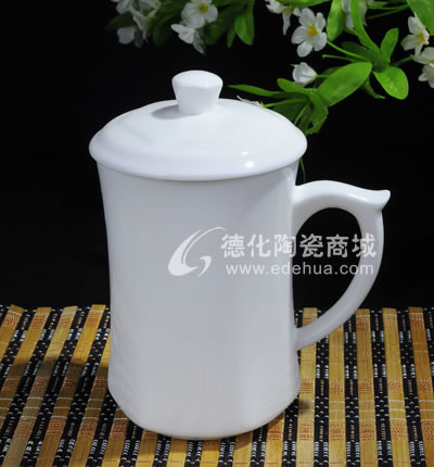 象牙白六角杯/陶瓷杯子/德化陶瓷/個人杯