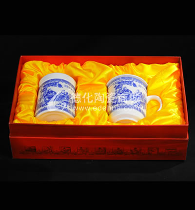圣壇講學兩件套/德化陶瓷/杯子/個人杯