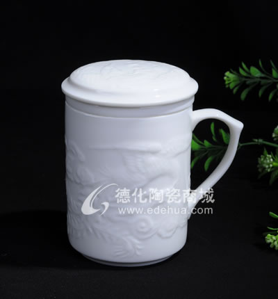 浮雕鳳杯/德化陶瓷/杯子/個人杯