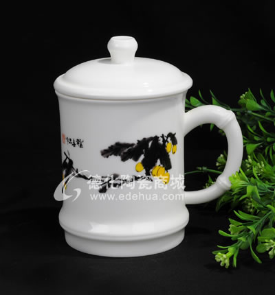 琵琶竹節杯/德化陶瓷/陶瓷杯子/水杯