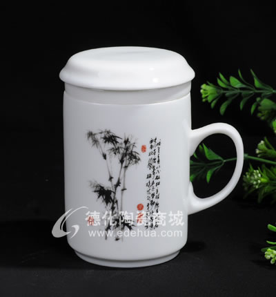 黑竹長城杯/德化陶瓷/陶瓷杯子/水杯