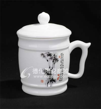 黑竹1#鼓形杯/德化陶瓷/陶瓷杯子/水杯