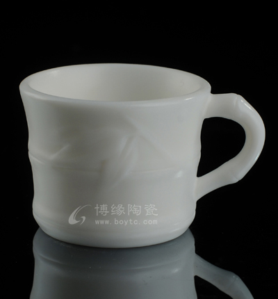 竹節(jié)杯玉瓷杯高檔茶杯高檔會所茶具送禮佳品