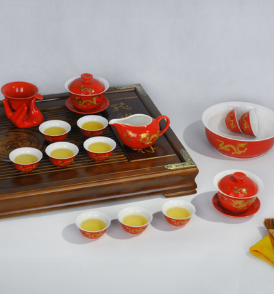 紅金龍16頭茶具