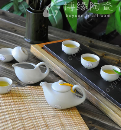 博緣汝窯整套茶具開片釉汝窯茶具行云流水壺8入