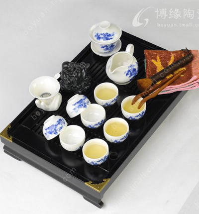 清心茶具實木茶盤套組