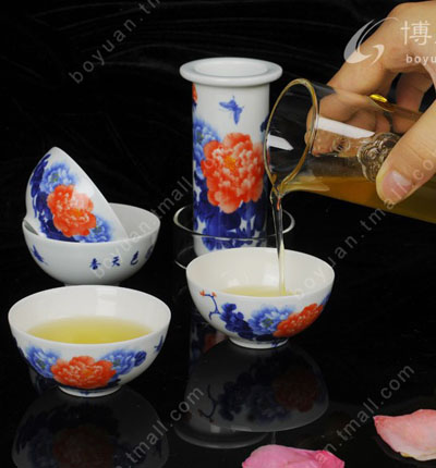 紅牡丹泡茶器