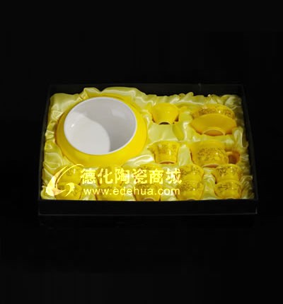 17頭黃金牡丹工夫茶具