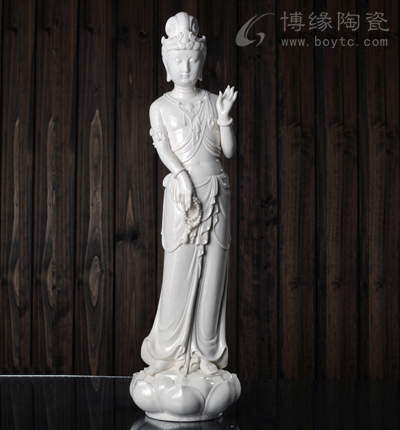 愿·慈悲家居鎮宅人物擺件手工雕塑陶瓷禮品佛教用品福建省工藝美術大師—鄭志德