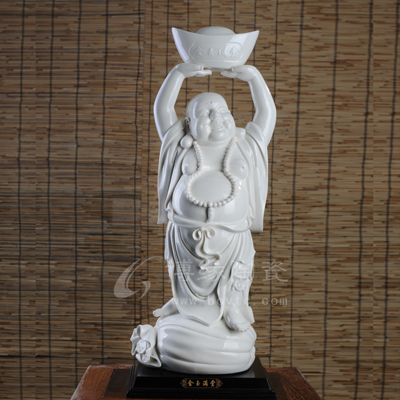 金玉滿堂陶瓷彌勒佛家居裝飾工藝禮品過節喜慶禮品客廳電視柜辦公室裝飾擺件商務開業禮品